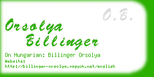 orsolya billinger business card